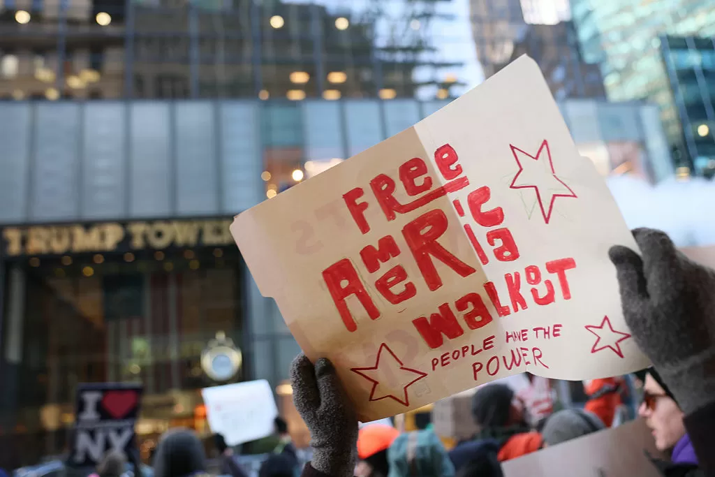 Nationwide ‘Free America’ Walkout Held in Protest of Trump