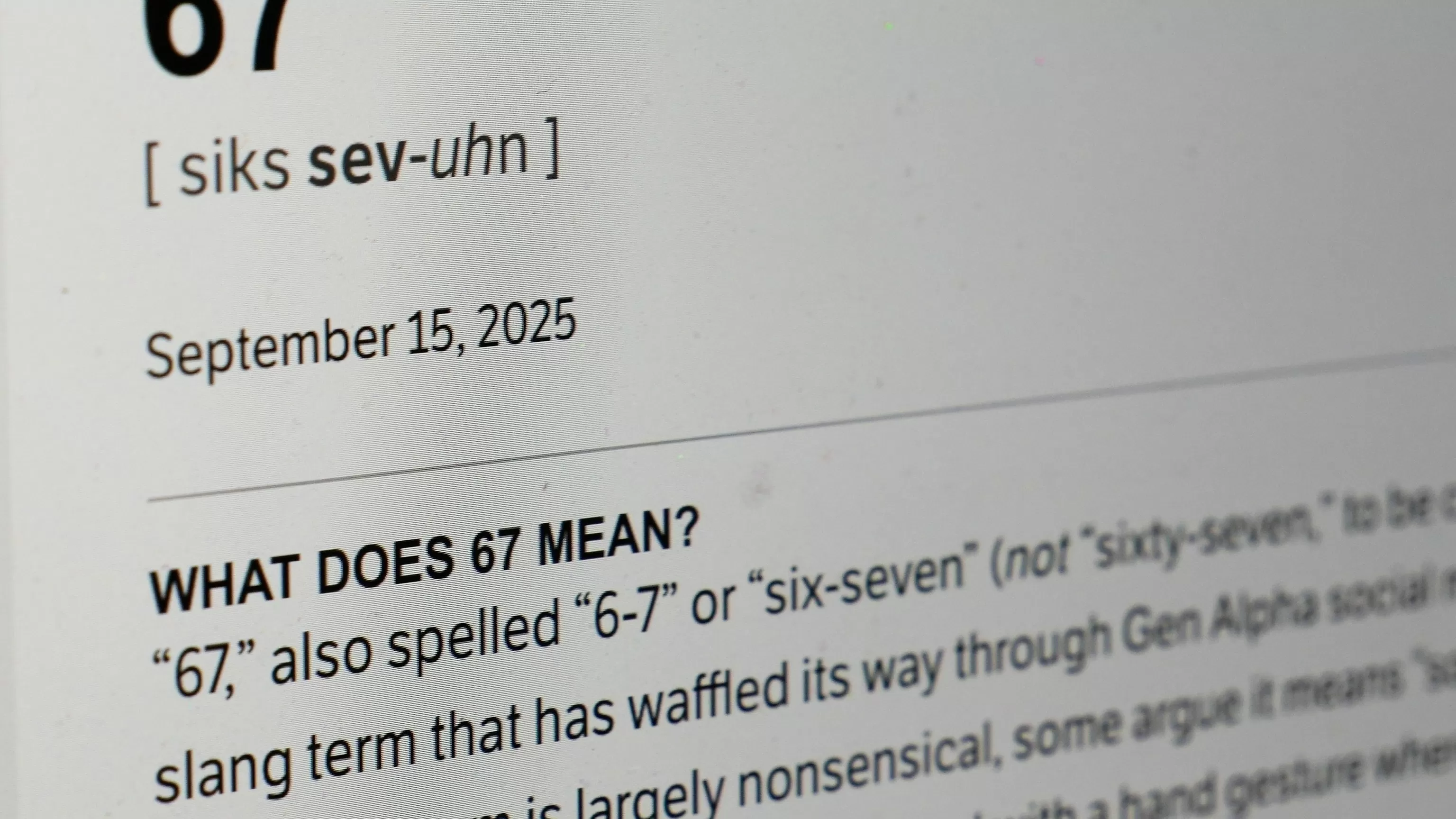 Viral '6-7' tops 2025 list of overused words and phrases