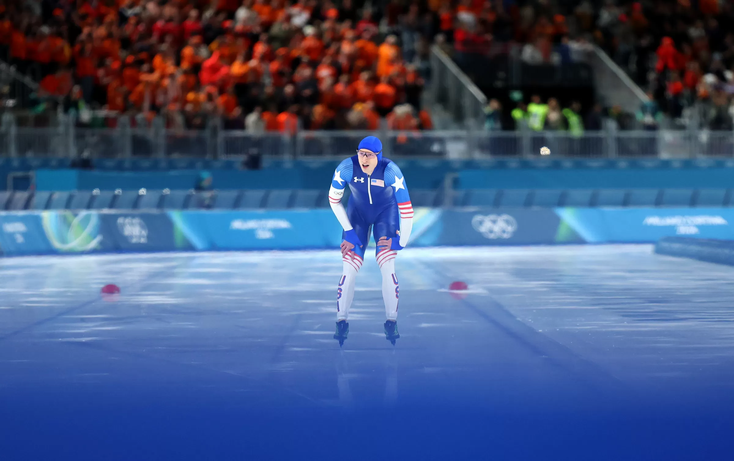 U.S. Speedskater Jordan Stolz Sets a New Olympic Record in His First Milano Cortina Race