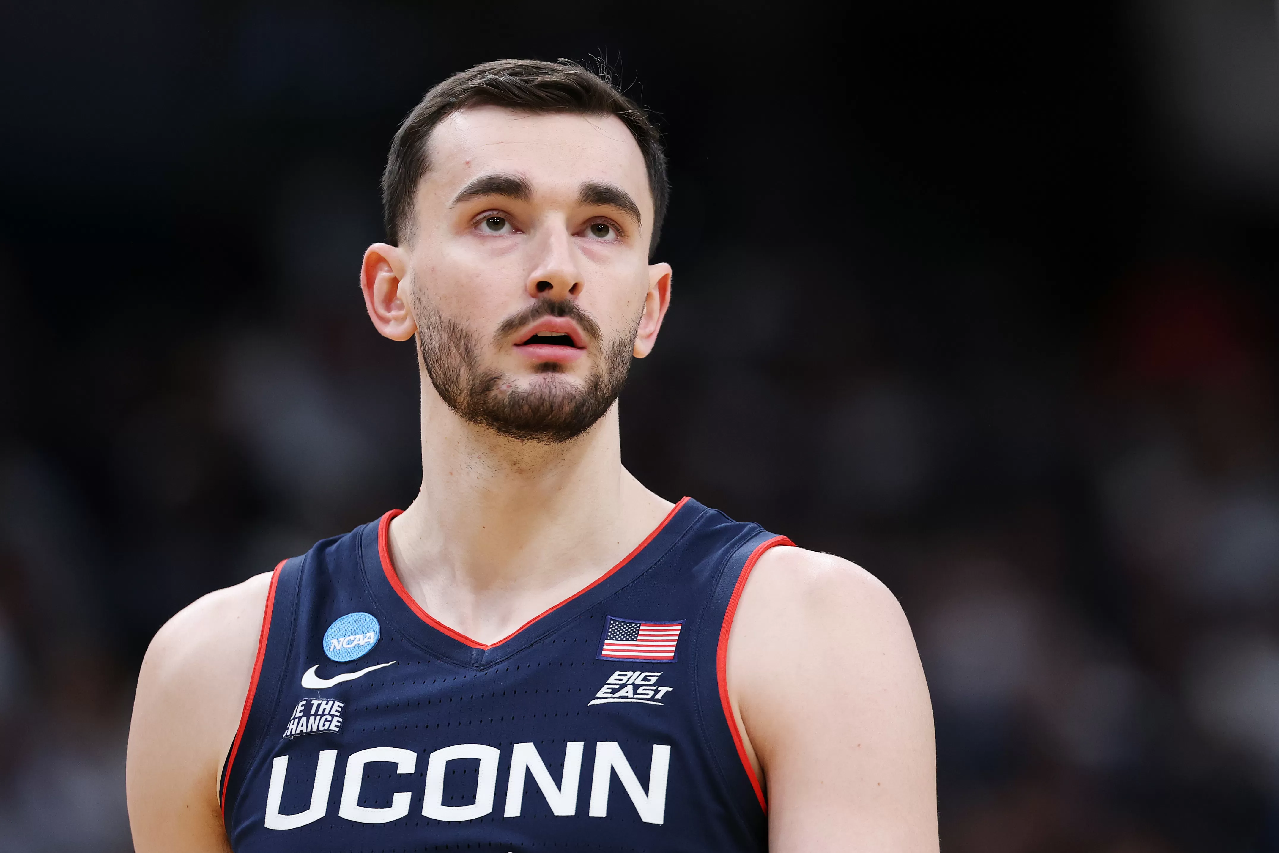 Alex Karaban's Tearful Goodbye to Dan Hurley Goes Viral After UConn Loss